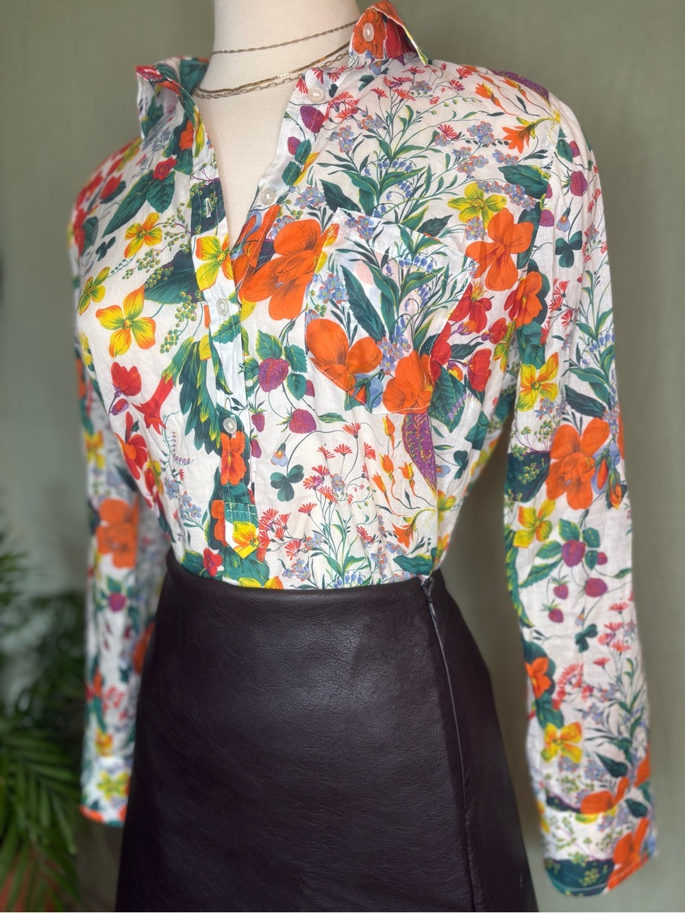 J. Crew Floral Button-Down Shirt - Picture 3 of 9
